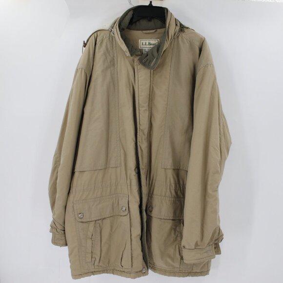 L.L. Bean Other - LL bean Jacket Men XLT Parka Khaki Gore-Tex Full Zip hooded insulated chore coat